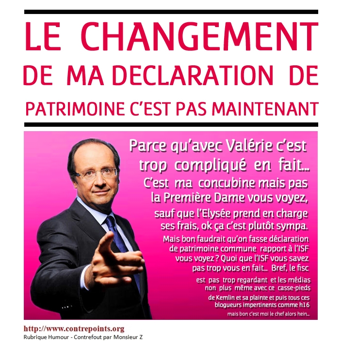 Hollande : le changement de patrimoine, c'est pas maintenant