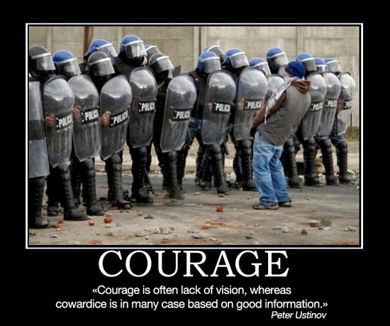 police - courage and cowardice
