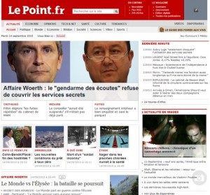 Une du Point, 14/09/10