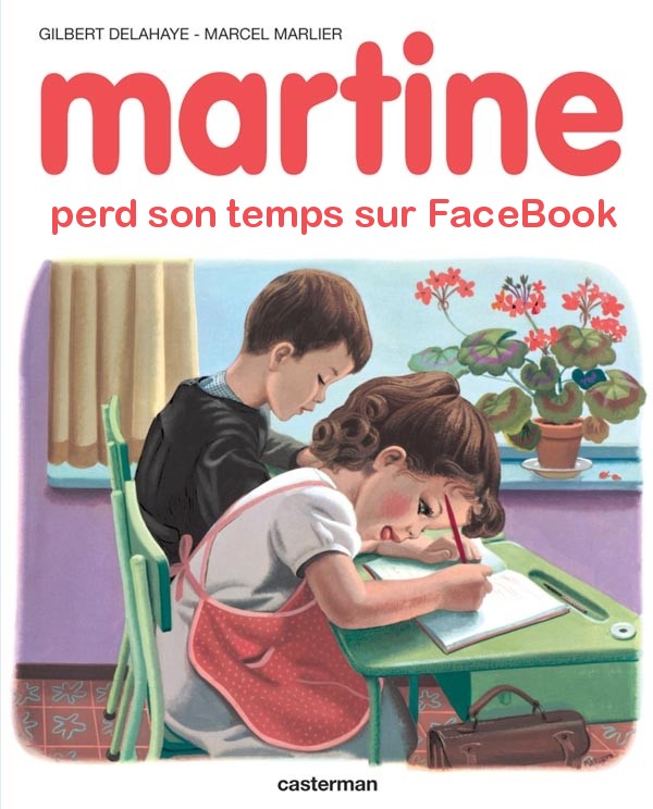 Martine perd son temps sur Facebook