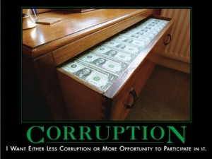 Corruption : j'en veux moins, ou plus d'opportunité pour en profiter