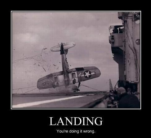 landing a plane : you're doing it wrong