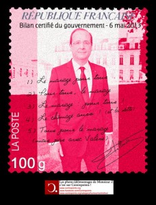 Timbre commémoratif  "1 an de Hollande à l’Élysée"