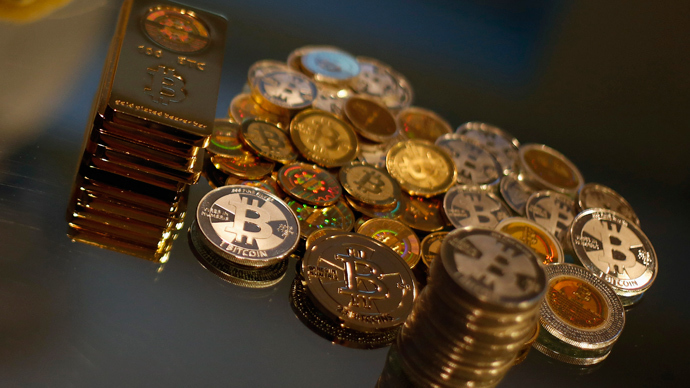 bitcoin coins and bars