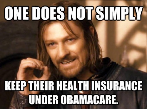 one does not simply keep obamacare