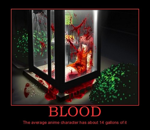 14 gallons of blood - 45 litres de sang