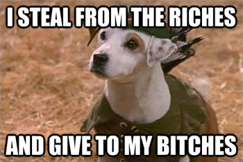steal from riches give to bitches