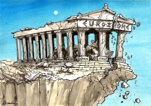crise grecque - eurozone crumbling